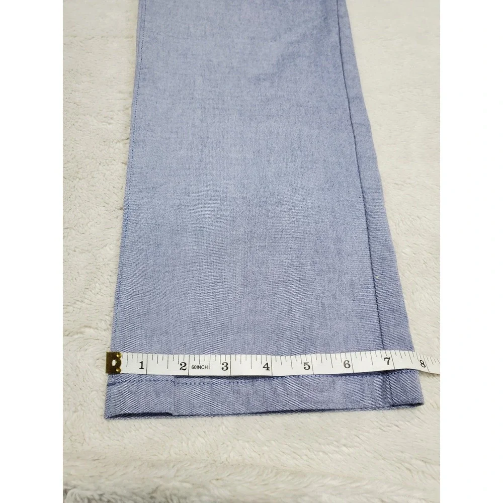 J. Crew Blue Mid Rise Stretchy Pants Men 34x30 Classic Casual Minimalist Capsule